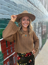 Load image into Gallery viewer, Zenana- Camel Cropped Knitted Sweater