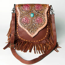 Load image into Gallery viewer, American Darling- Leather Floral Hand Tooled Pink Floral