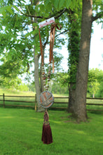 Load image into Gallery viewer, ARB- Huge Bird Pendant Cheetah Tassel Necklace