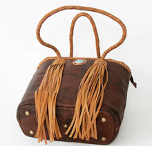 Load image into Gallery viewer, American Darling- Dark Leather Tote