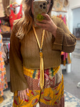 Load image into Gallery viewer, Zenana- Camel Cropped Knitted Sweater