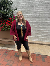 Load image into Gallery viewer, Zenana- Cabernet Knit 3/4 Sleeve Cardi