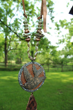 Load image into Gallery viewer, ARB- Huge Bird Pendant Cheetah Tassel Necklace