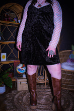 Load image into Gallery viewer, Zeppelin Collection- Black Velvet Spaghetti Dress