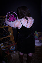 Load image into Gallery viewer, Zeppelin Collection- Black Velvet Spaghetti Dress