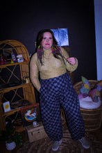 Load image into Gallery viewer, Zeppelin Collection- Pleated Denim Checkered Barrel Pants