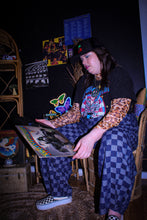 Load image into Gallery viewer, Zeppelin Collection- Pleated Denim Checkered Barrel Pants