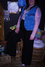 Load image into Gallery viewer, Zeppelin Collection- High Waisted Black Diamond Wide Leg Pants