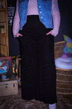 Load image into Gallery viewer, Zeppelin Collection- High Waisted Black Diamond Wide Leg Pants