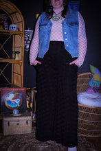 Load image into Gallery viewer, Zeppelin Collection- High Waisted Black Diamond Wide Leg Pants