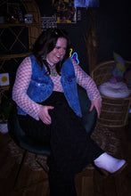 Load image into Gallery viewer, Zeppelin Collection- High Waisted Black Diamond Wide Leg Pants