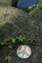 Load image into Gallery viewer, Necklace- Soldered Vintage Tin Peace Sign
