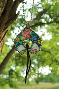 Necklace- Vintage Tin Naja Leather Tassle Necklace