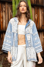 Load image into Gallery viewer, POL- Denim Lace Crochet Jacket
