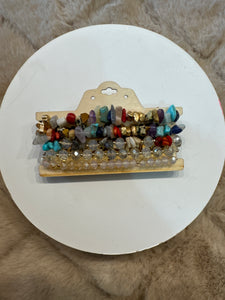 Bracelet- Colorful Chip 5 Piece Stack