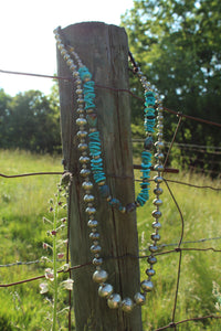 Necklace- Chunky + Long HUGE  Navajo Pearls
