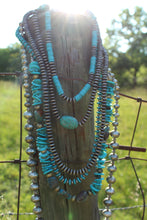 Load image into Gallery viewer, Necklace- Navajo • Turq Chip Long (1st necklace at top in picture)
