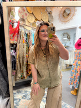 Load image into Gallery viewer, Zenana- Olive Babywaffle Knit Top
