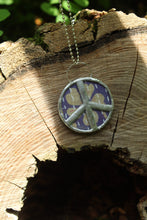 Load image into Gallery viewer, Necklace- Kantha Double Sided Peace Necklace
