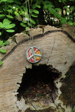 Load image into Gallery viewer, Necklace- Kantha Double Sided Peace Necklace
