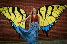 Load image into Gallery viewer, Bluevelvet- Denim Chambray Button Maxi Skirt
