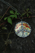 Load image into Gallery viewer, Necklace- Soldered Vintage Tin Peace Sign
