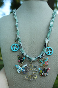 Necklace- Braided Bandana Charm