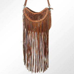 American Darling- Floral Hand Tooled Fringe Crossbody