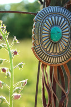 Load image into Gallery viewer, Necklace- Genuine Leather Concho Bolo (2 colors)
