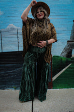 Load image into Gallery viewer, Bottoms- Green Velvet Wide Leg Pants
