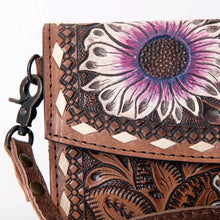 Load image into Gallery viewer, American Darling- Purple Hand Tooled Wallet
