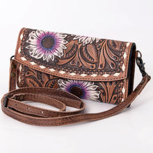 Load image into Gallery viewer, American Darling- Purple Hand Tooled Wallet
