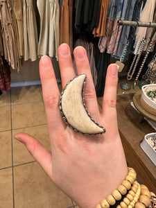 Rings- Bone Carved Moon