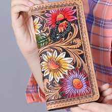 Load image into Gallery viewer, American Darling- Butterfly Floral Hand Tooled Clutch
