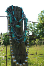 Load image into Gallery viewer, Necklace- Navajo • Turq Chip Long (1st necklace at top in picture)
