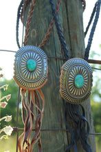Load image into Gallery viewer, Necklace- Genuine Leather Concho Bolo (2 colors)

