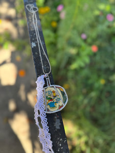 Necklace- Pumpkin Bird Tin