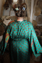 Load image into Gallery viewer, Kantha Bae- Ruched Maxi Dress Teal
