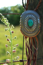 Load image into Gallery viewer, Necklace- Genuine Leather Concho Bolo (2 colors)
