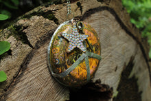 Load image into Gallery viewer, Necklace- Vintage Coffee Lid Tin Peace Sign
