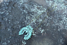 Load image into Gallery viewer, NECKLACE- Jeweled Clay Turquoise Squash Blossom
