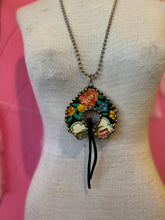 Load image into Gallery viewer, Necklace- Vintage Tin Naja Leather Tassle Necklace
