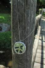 Load image into Gallery viewer, Necklace- Double Sided Kantha Peace Sign
