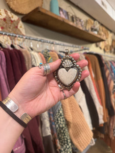 Pendants- Bone Carved heart