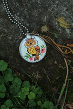 Load image into Gallery viewer, Necklace- Vintage Owl Soldered Tin
