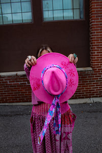 HATS- Early Autumn Blooms Barbie Suede Rancher