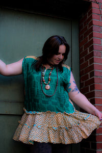 Get Ready Ruffle Tunic Green
