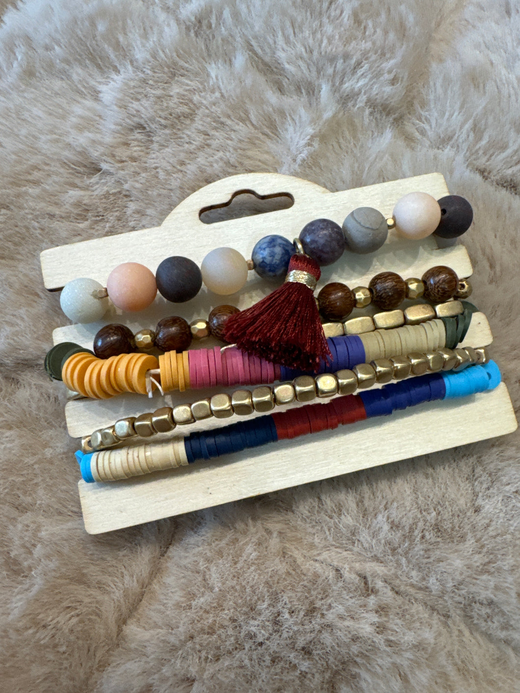 Bracelets- Colorful 6 Piece Stack