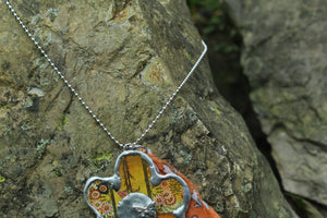 Necklace- Flower Vintage Tin