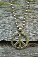 Load image into Gallery viewer, Necklace- Peace Sign Etched pendant only
